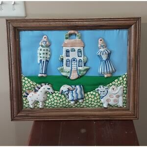 Vintage Original Farm Scene Featuring 6 M. A. Hadley Wall Plaques